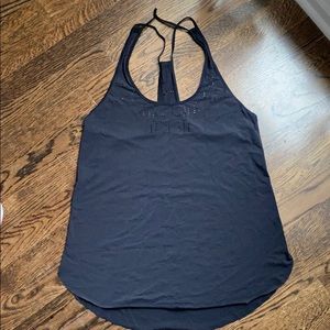 Lululemon perforated dry fit black tank